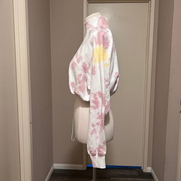 Aeropostale Tie-Dye Cinched Cropped Mock Sweatshirt Size Small - Picture 3 of 9